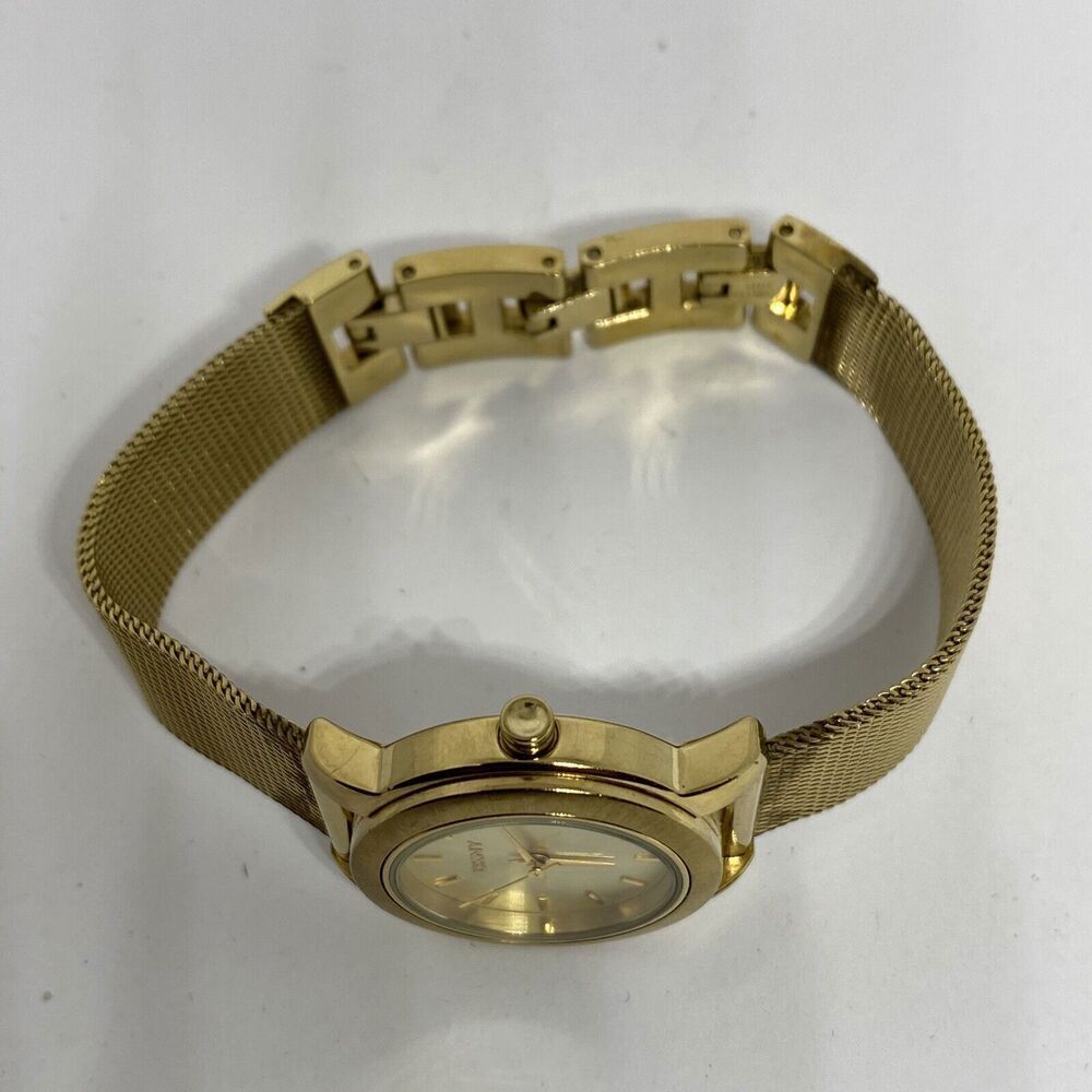 DKNY NY8553 Women's Gold Stainless Steel Mesh Analog Dial Quartz Watch JK745 - Picture 8 of 12